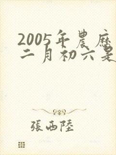 2005年农历二月初六是什么命