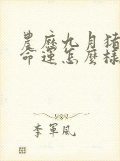 农历九月猪女的命运怎么样