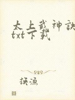 太上武神诀免费txt下载