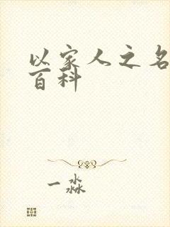 以家人之名百度百科