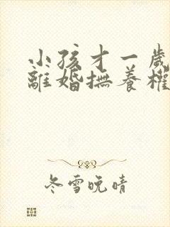 小孩才一岁父母离婚抚养权归谁