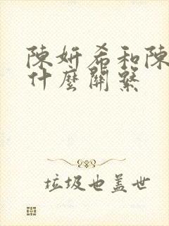 陈妍希和陈晓是什么关系封面