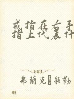 戒指在右手无名指上代表什么封面