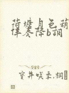 荷塘月色葫芦丝伴奏降b调