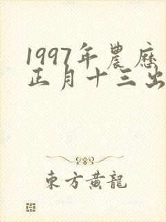 1997年农历正月十三出生的人命运如何
