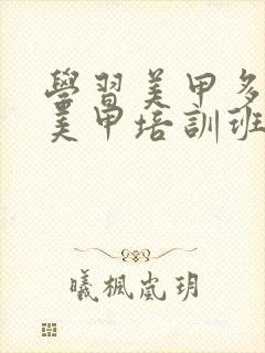 学习美甲多少钱美甲培训班学费