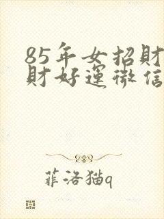 85年女招财旺财好运微信名字