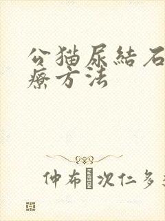 公猫尿结石的治疗方法