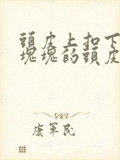 头皮上扣下来一块块的头皮屑封面