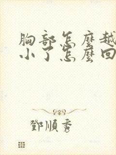 胸部怎么越来越小了怎么回事封面