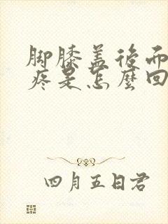 脚膝盖后面的筋疼是怎么回事封面