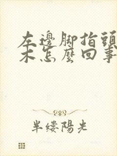 左边脚指头发麻木怎么回事