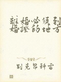 离婚必须到领结婚证的地方办理吗封面