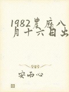 1982农历八月十六日出生的人命运