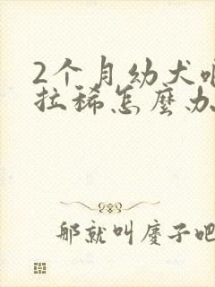 2个月幼犬呕吐拉稀怎么办