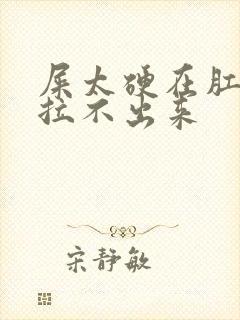 屎太硬在肛门处拉不出来