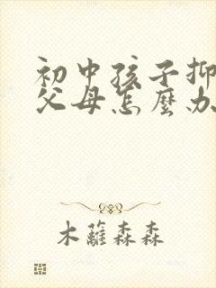 初中孩子抑郁了父母怎么办呢