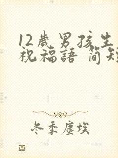 12岁男孩生日祝福语 简短独特