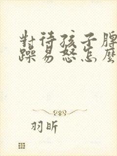 对待孩子脾气暴躁易怒怎么办