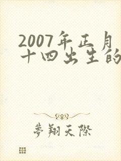 2007年正月十四出生的男孩命运如何