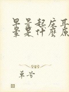 早晨起床耳鸣头晕是什么原因