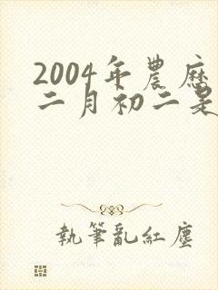 2004年农历二月初二是什么命