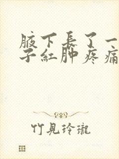 腋下长了一个疖子红肿疼痛封面