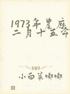 1973年农历二月十五命运