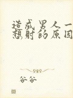 造成男人一插就想射的原因