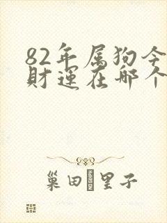 82年属狗今年财运在哪个方向