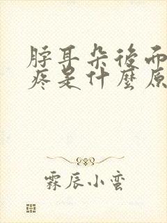 脖耳朵后面的筋疼是什么原因引起的封面