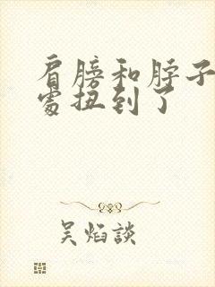 肩膀和脖子连接处扭到了