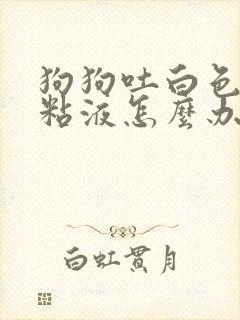 狗狗吐白色泡沫粘液怎么办