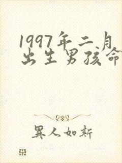 1997年二月出生男孩命运