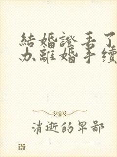 结婚证丢了可以办离婚手续吗