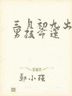 三月初九出生的男孩命运