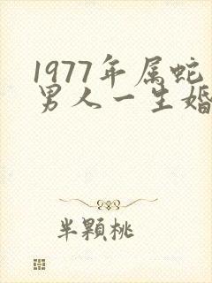 1977年属蛇男人一生婚姻