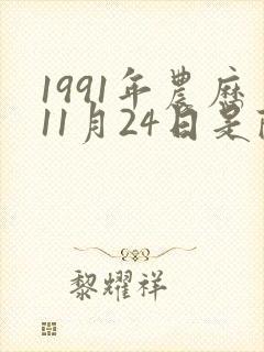 1991年农历11月24日是阳历是多少