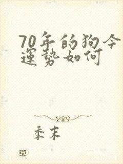 70年的狗今年运势如何