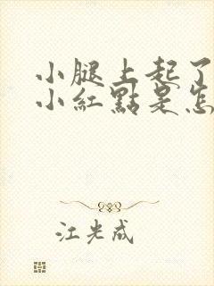 小腿上起了好多小红点是怎么回事