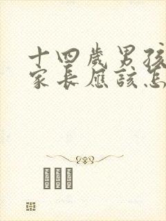 十四岁男孩叛逆家长应该怎样教导