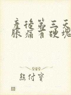 产后第三天乳房胀痛有硬块怎么办封面