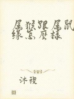 属猴跟属鼠的姻缘怎么样