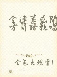 金达莱盛开的地方简谱教唱