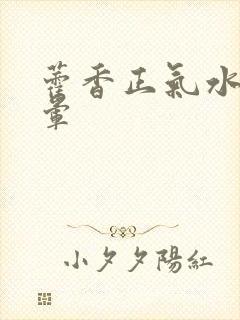 藿香正气水治眩晕