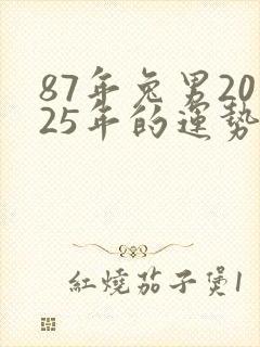 87年兔男2025年的运势封面