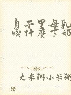 月子里母乳不够吃什么下奶