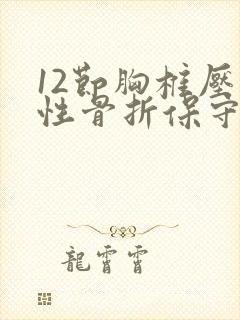 12节胸椎压缩性骨折保守医治封面