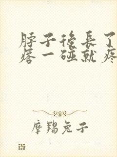 脖子后长了个疙瘩一碰就疼