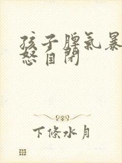 孩子脾气暴躁易怒自闭